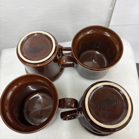 Terracraft International Mugs Set of 6 MCM Fluted Rim- Discontinued - Picture 7 of 12